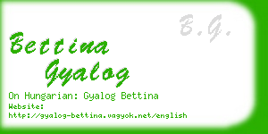 bettina gyalog business card